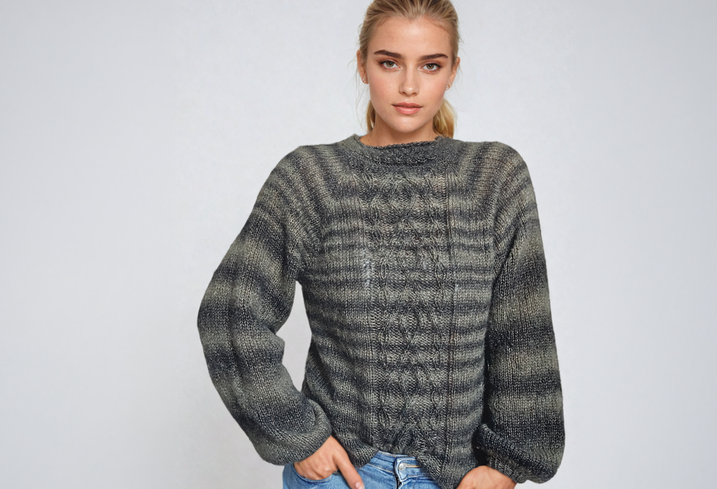 Vorderansicht Raglanpullover Malia