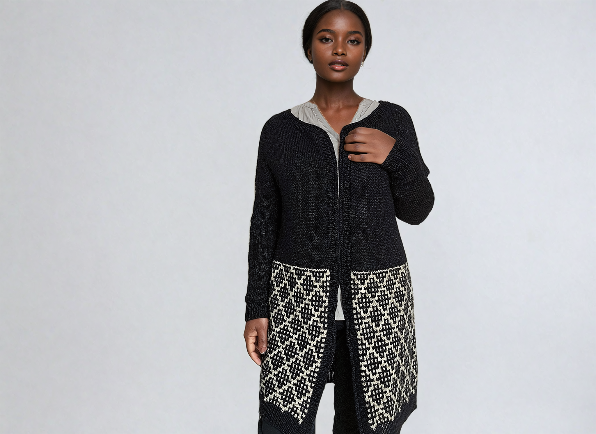 Vorderansicht Strickjacke Gina