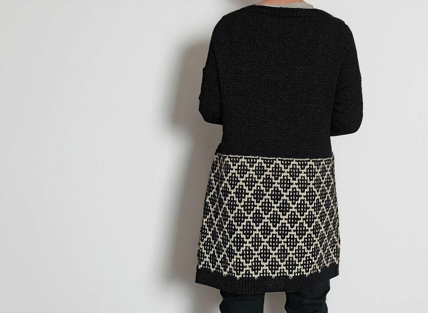 Rückansicht Strickjacke Gina