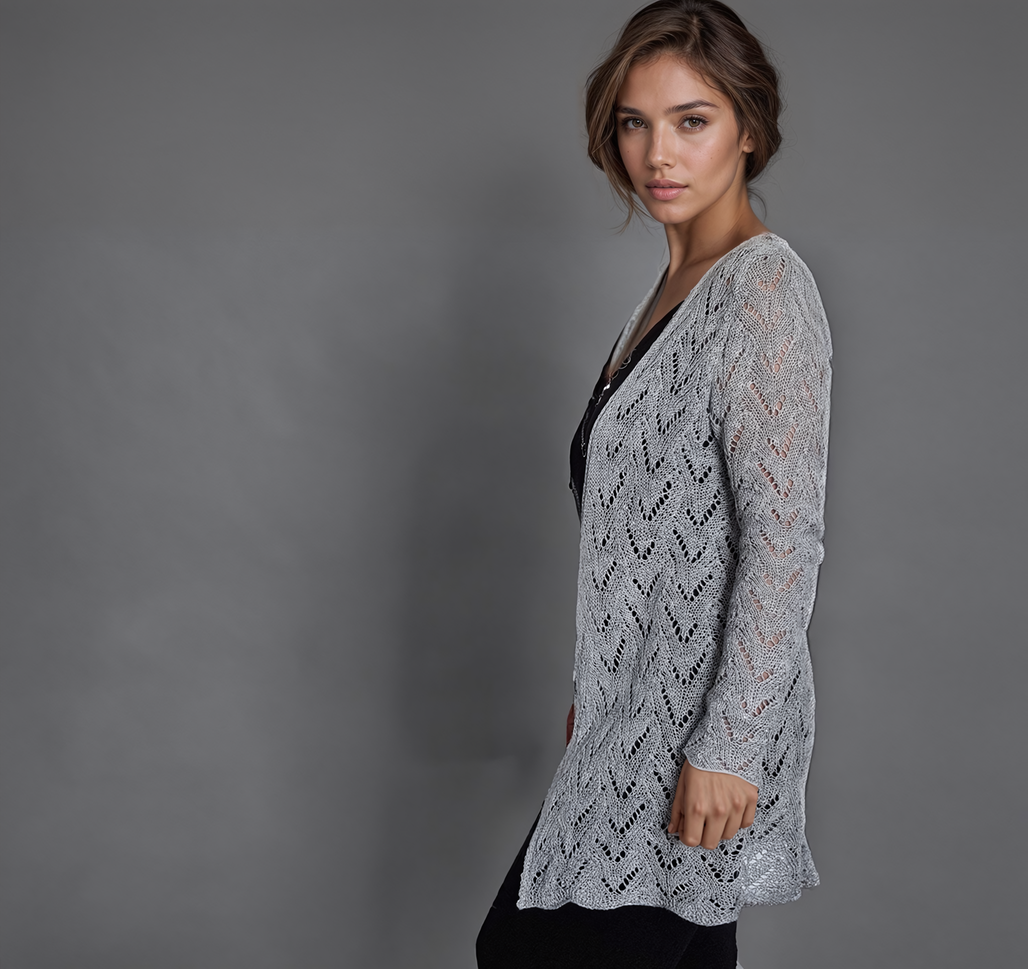 Seitenansicht Strickjacke Naomi
