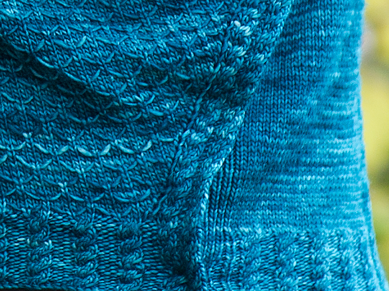 Detailansicht Musterverteilung Pullover Samira