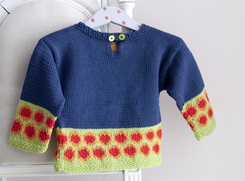 Rückansicht Babypullover Willy Taddles
